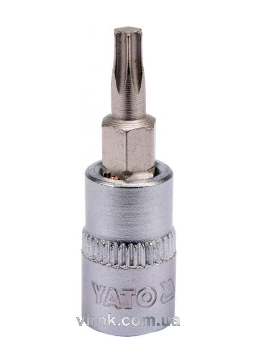 Головка торцева YATO квадрат 1/4 "TORX" Т20, L= 37 мм [150/600]