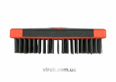 Щітка дротяна сталева YATO : 6- рядна, L=180 x 65 мм, пластикова [12/60]