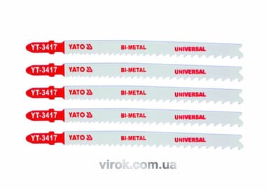 Полотно для електролобзика(метал) YATO : 10-5TPI, L= 130 мм, Уп. 5 Шт. [25/250]