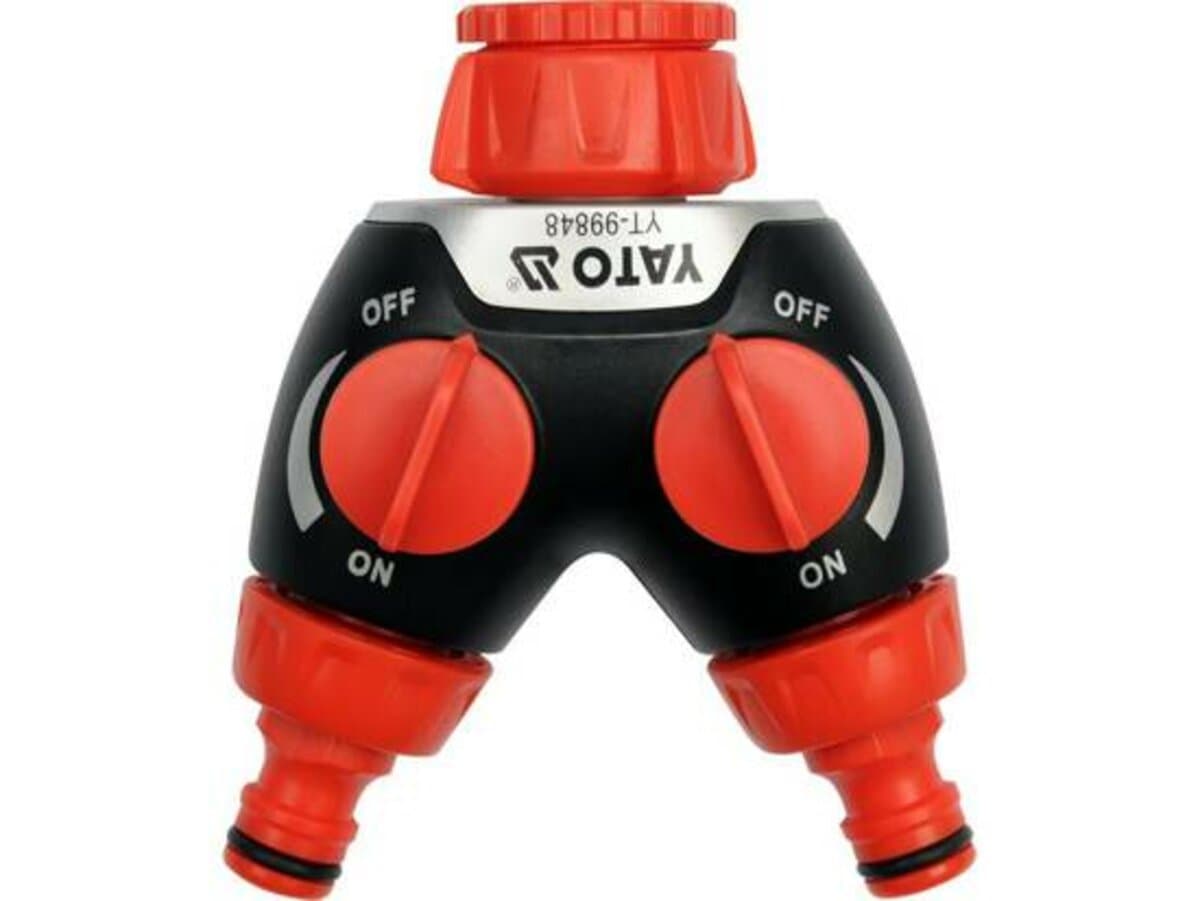 Розгалужувач садового шланга YATO : Ø= 3/4" і 1" ABS-пластик [12/48]