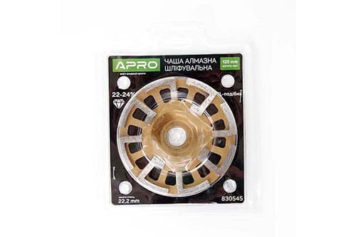 Чаша алмазна шліфувальна 125мм 22-24% ТL-образна APRO