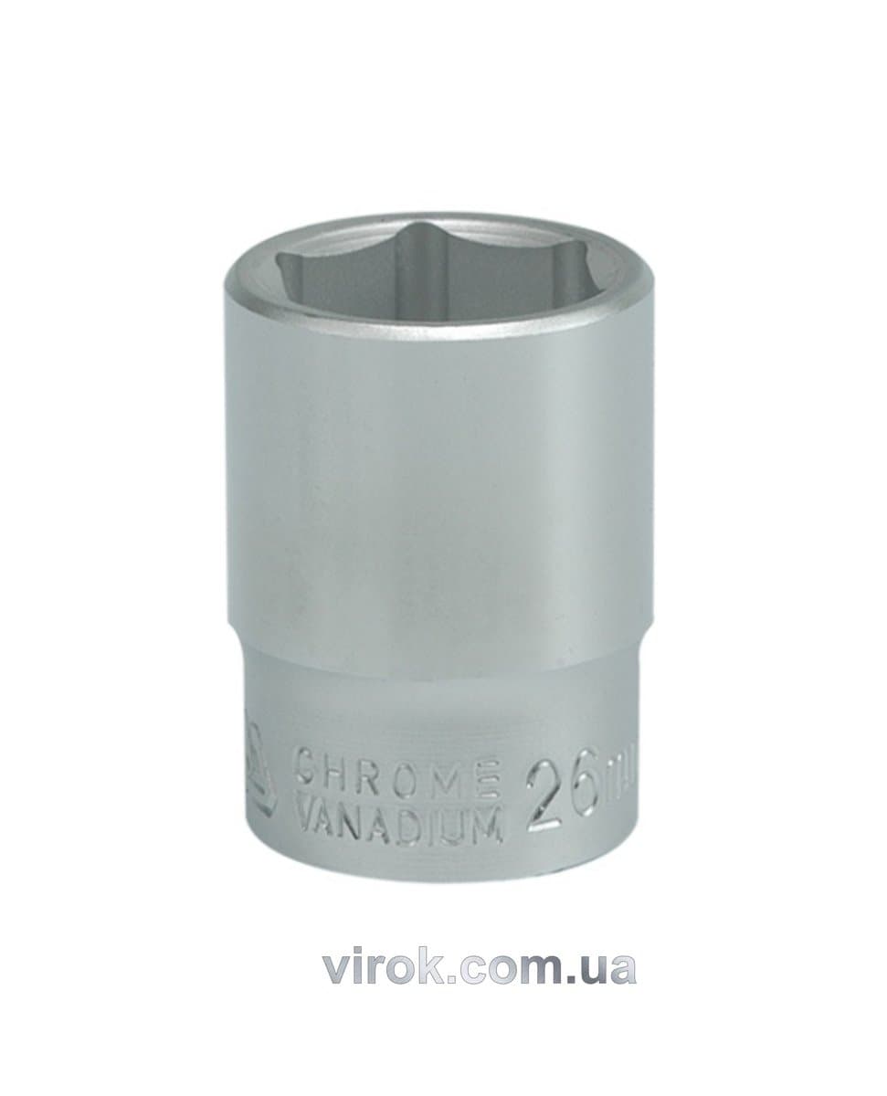 Головка торцева 6-гранна YATO : квадрат 3/4", М= 26 мм, L= 50 мм [12/96]