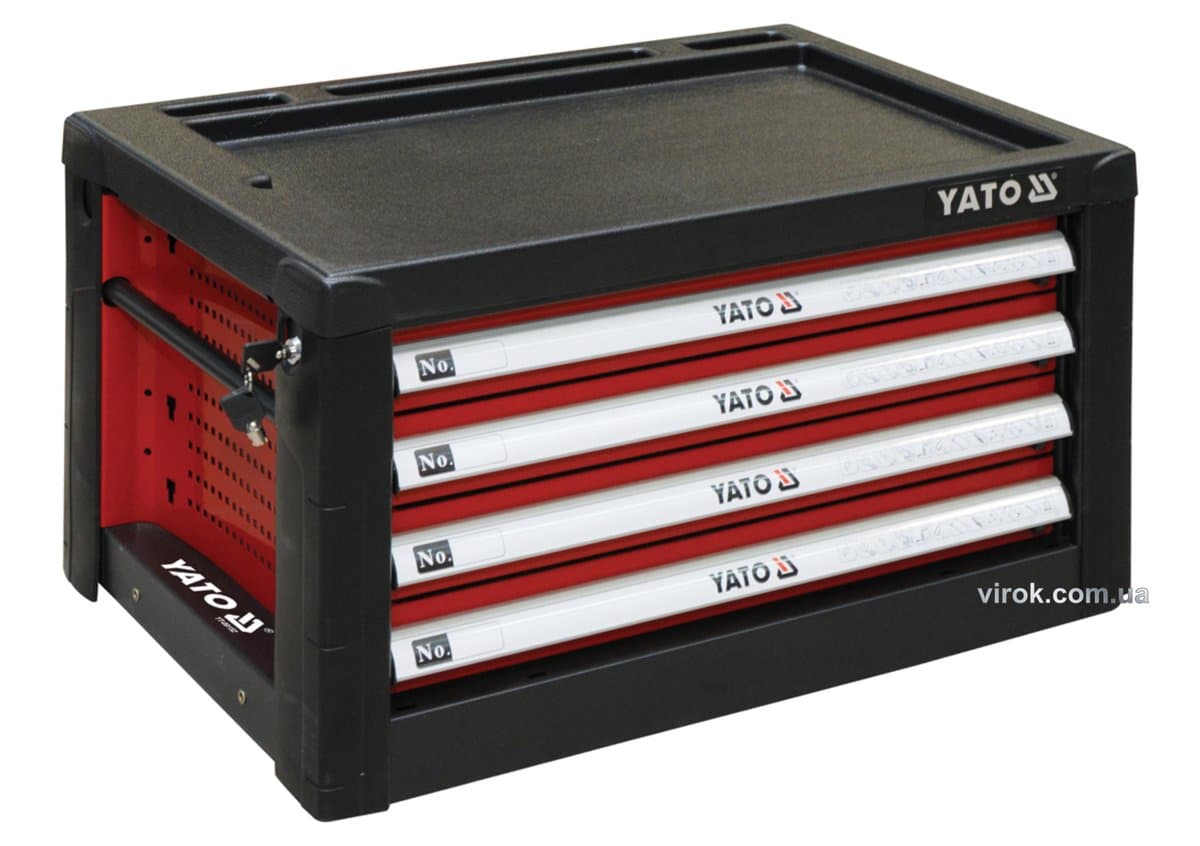 Шафа для майстерні з 4 шуфлядами YATO до столу YT-08920; 690х 465х 400 мм [1]