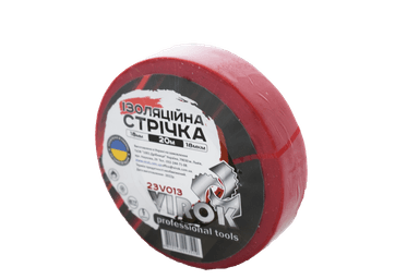 Стрічка ізоляційна VIROK : 18 мм 20 м x 0,18 мм ЧЕРВОНА [156]