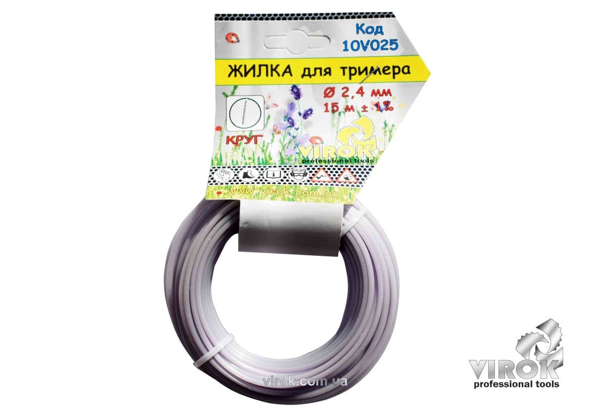 Жилка для тримера "КРУГ" TM VIROK : Ø= 2.4 мм, l= 15 м