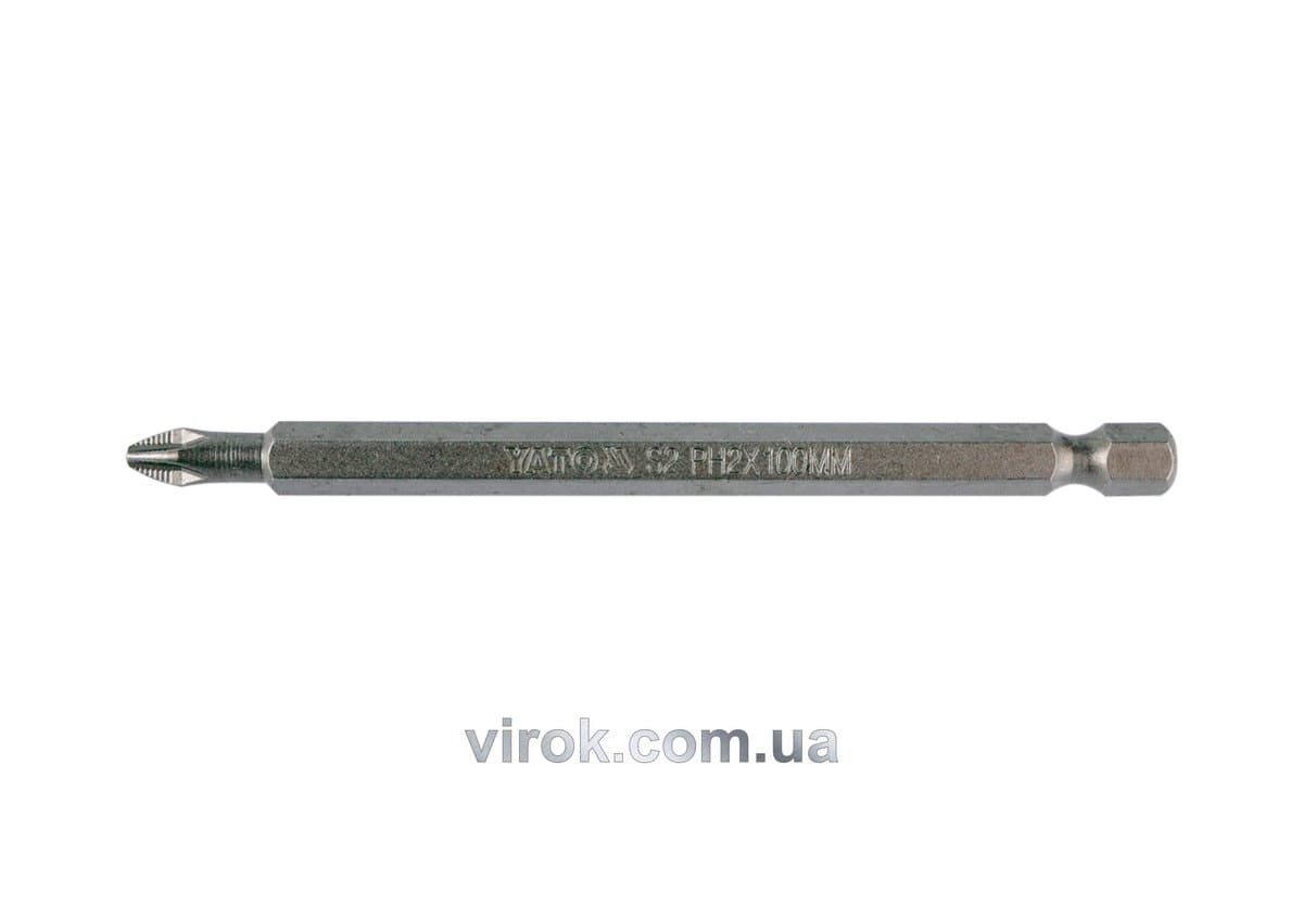 Насадка викруткова YATO : "Philips" РН2 х 100 мм. [25/100]