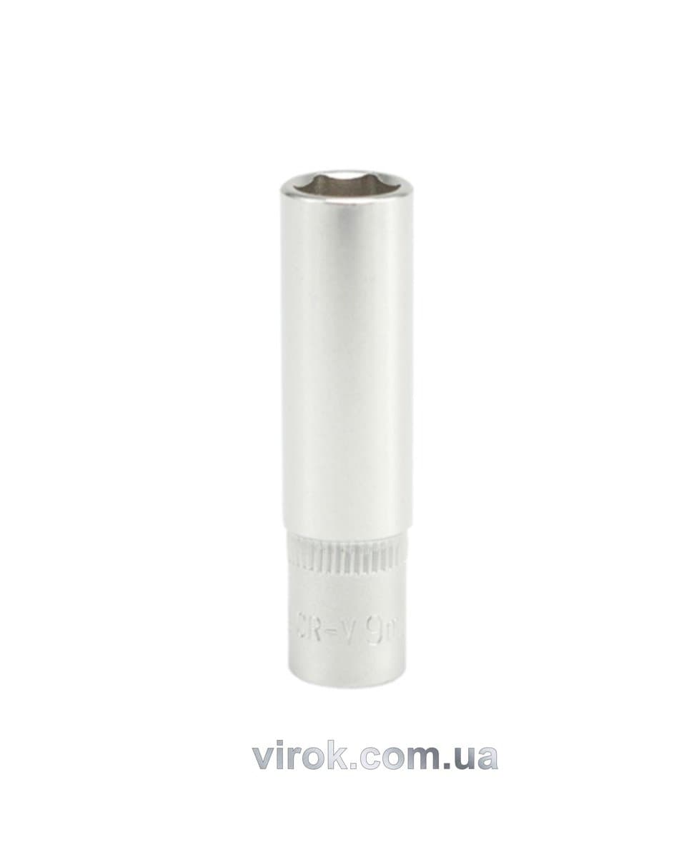 Головка торцева 6-гранна YATO : подовжена, квадрат 1/4", М= 9 мм, L= 50 мм [24/240/480]