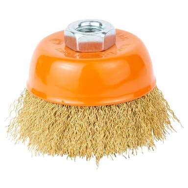 SIGMA Щітка для металу дротяна торцева (чашка) Ø 75 мм М14 × 2 мм (латунь) Grad