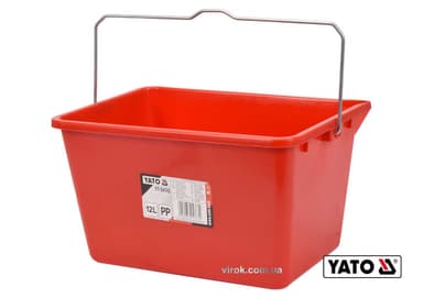 Відро для малярних робіт YATO : V= 12 л, з поділками літрів, пластикове [10/360]