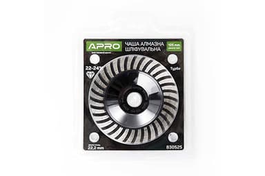 Чаша алмазна шліфувальна 125мм 22-24% Турбо APRO