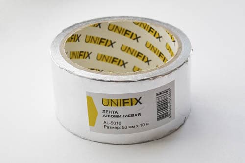 Стрічка клейка алюмінієва 50мм*10м UNIFIX