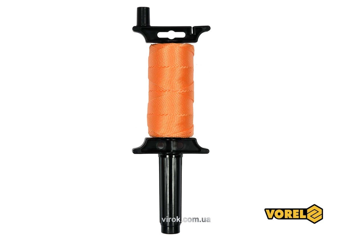 Шнур трасовочний поліпропіленовий на котушці VOREL : Ø= 1.2 мм, l= 70 м [12/48]