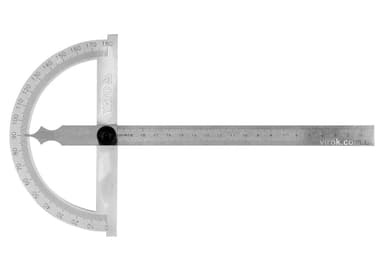 Кутомір- транспортир з лінійкою YATO; 150 х 250 мм, діапазони: кут- 0-180°, відстань- 0-200 мм [50]