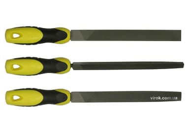 Набір напильників STANLEY : плоский, півкруглий, трикутний, L= 150 мм 3 шт