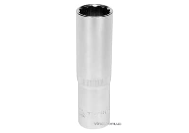 Головка торцева 12-гранна YATO : подовжена, квадрат 1/2", М= 17 мм, L= 77 мм [12/60/120]