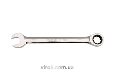 Ключ ріжково-накидний YATO з тріщаткою : CrV, М= 22 мм, L= 290 мм [6/24/48]
