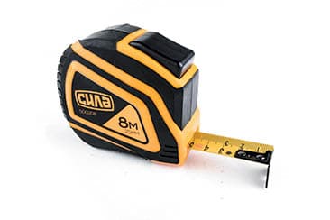 Рулетка обгумована з автостопом 8м*25мм СИЛА