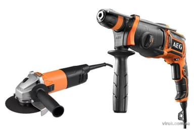 Перфоратор + кутова шліфмашинка AEG (KH24IE + WS8-115S) в футлярі (JP240B2C) DW