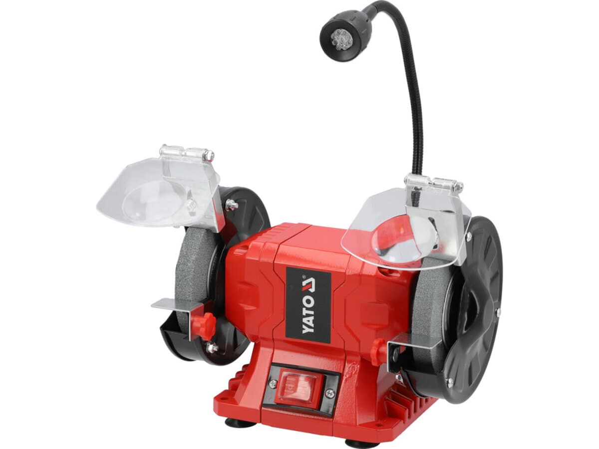 Точильний верстат YATO від електромережі 230 В, 250 Вт, 2 диски Ø= 150/20х 12,7 мм [1]