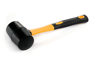 Киянка гумова чорна з фібергласовою рукояткою 340гр СИЛА