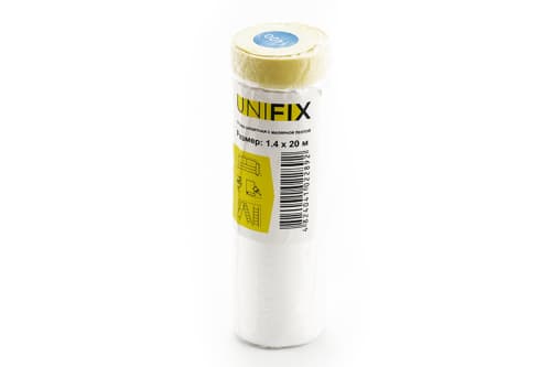 Плівка захисна з малярною стрічкою 1400мм*20м UNIFIX