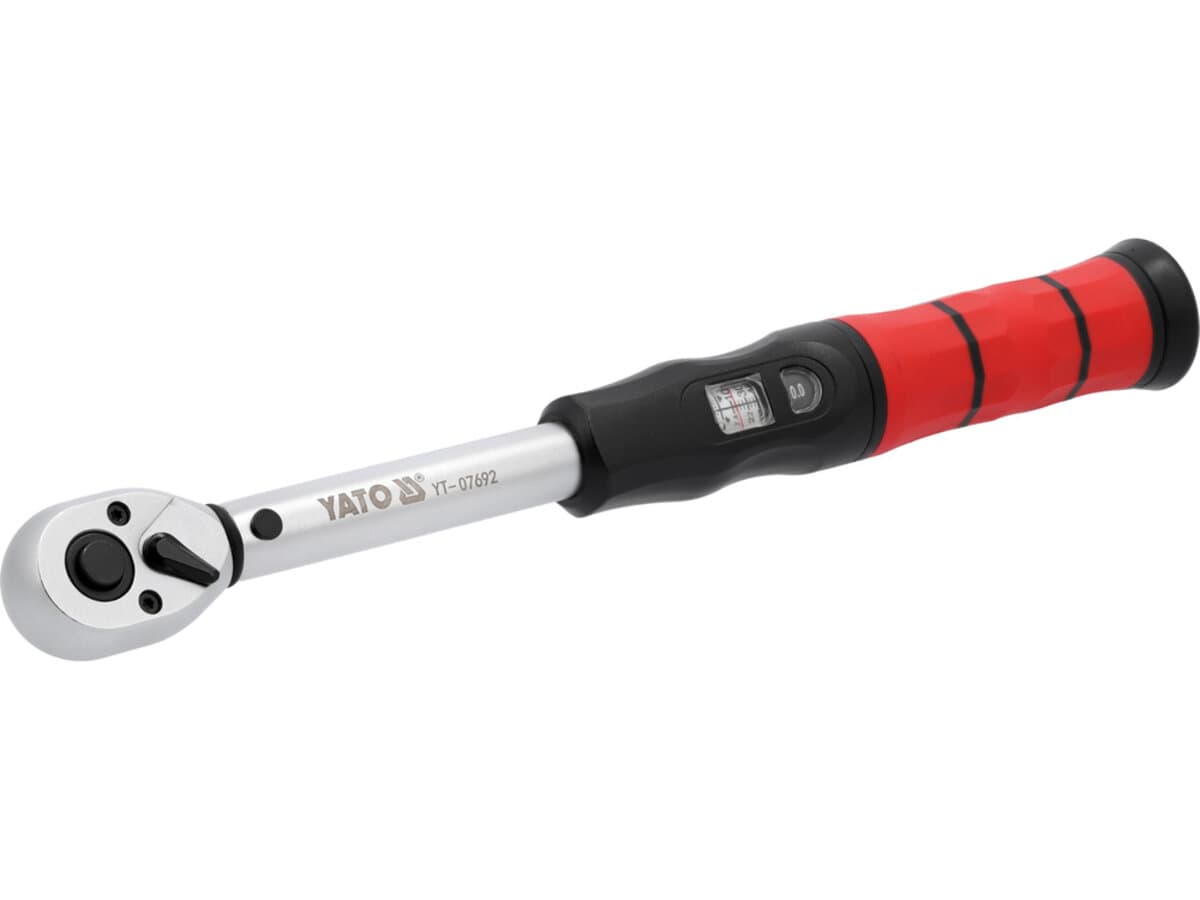 Ключ динамометричний з налаштувальним вічком YATO : квадрат 3/8", F= 10- 60 Нм, L= 310 мм [10]