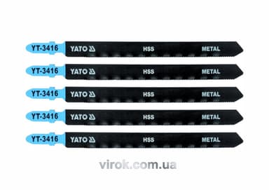 Полотно для електролобзика(метал) YATO : 21TPI, L= 130 мм, Уп. 5 Шт. [25/250]