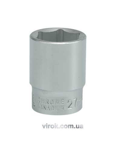 Головка торцева 6-гранна YATO : квадрат 3/4", М= 27 мм, L= 50 мм [12/96]