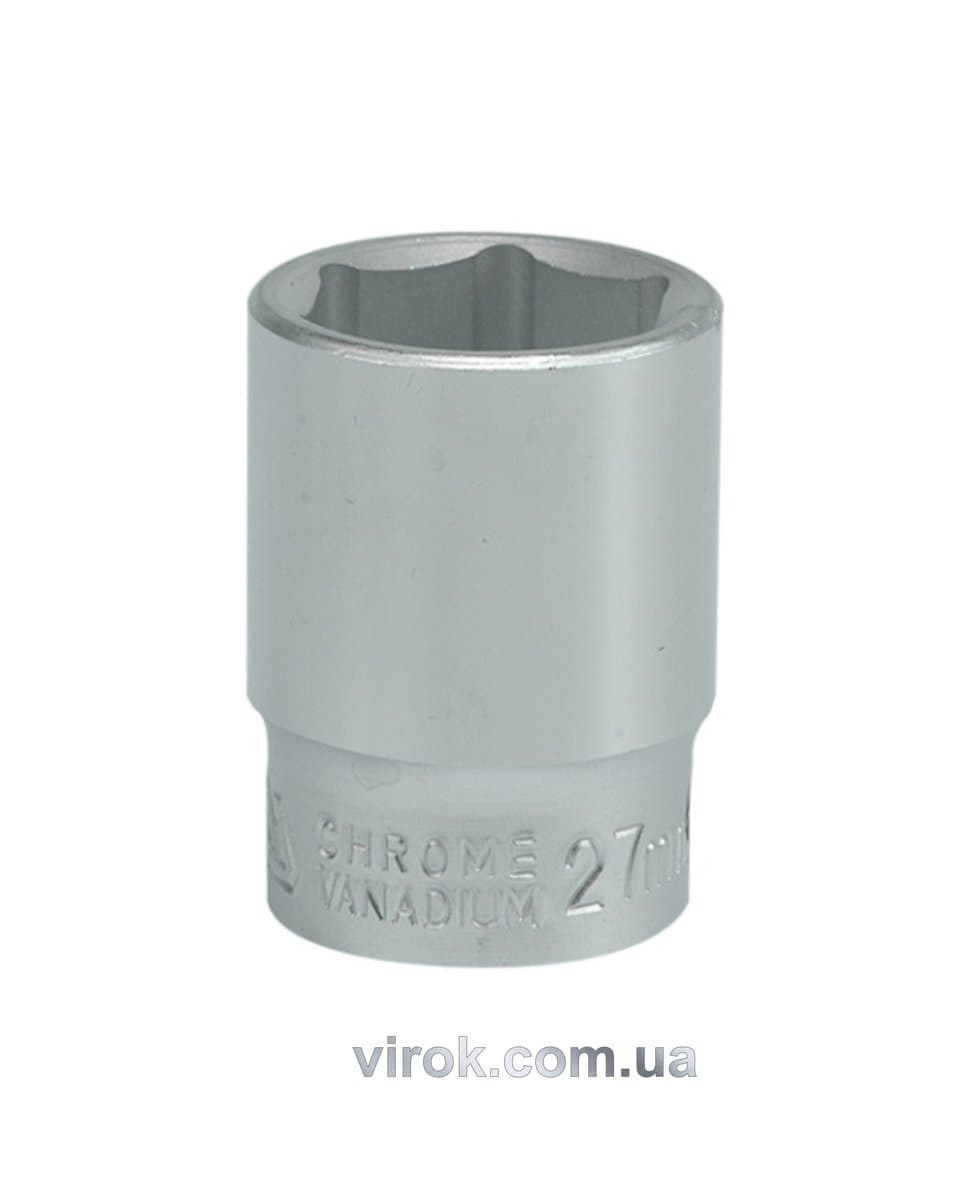 Головка торцева 6-гранна YATO : квадрат 3/4", М= 27 мм, L= 50 мм [12/96]