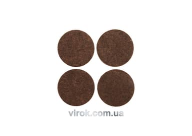 Протектор самоклеючий повстяний VOREL, 40мм, набір 4шт. (коричневі) [60/720]
