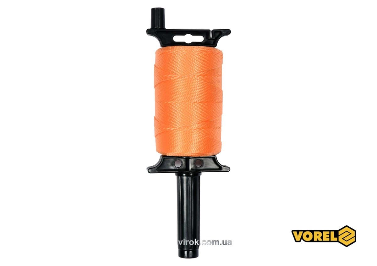 Шнур трасовочний поліпропіленовий на котушці VOREL : Ø= 1.2 мм, l= 200 м [12/48]