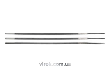 Напильники для заточки ланцюгів пили VOREL, 3шт. Ø=4,5 мм, l=200мм [4/200]