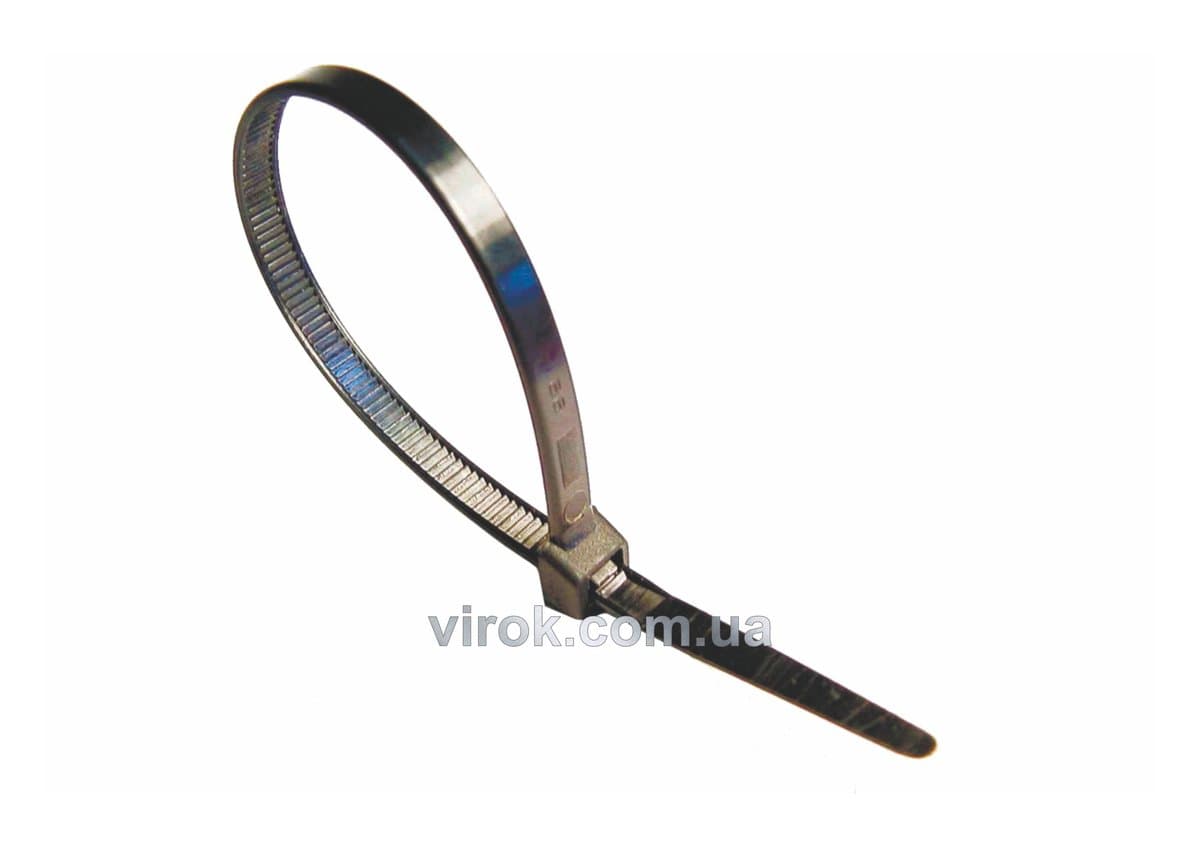 Хомут стяжний нейлоновий UV чорний 450х4,8 100 шт. [80]