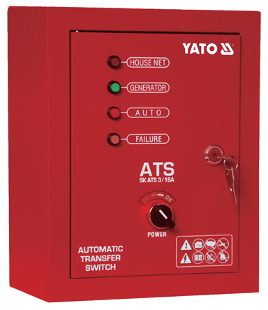 Стабілізатор вихідної напруги 230 В YATO 1-фазний 50 А для генераторів від 3 до 12 кВт (АВР)