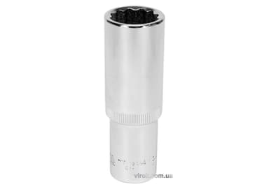 Головка торцева 12-гранна YATO : подовжена, квадрат 1/2", М= 18 мм, L= 77 мм [12/60/120]