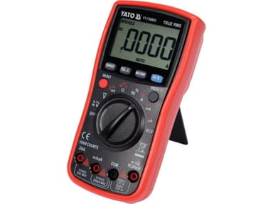 Мультиметр TRUE RMS електричних параметрів YATO з LCD-цифровим діапазоном 19999 від 2х1,5V;AA батар
