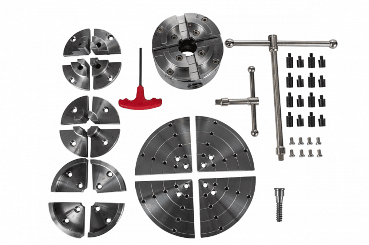Токарний патрон 4-х кулачковий JET по дереву CK-4.5Z/S1 114 мм (набір)