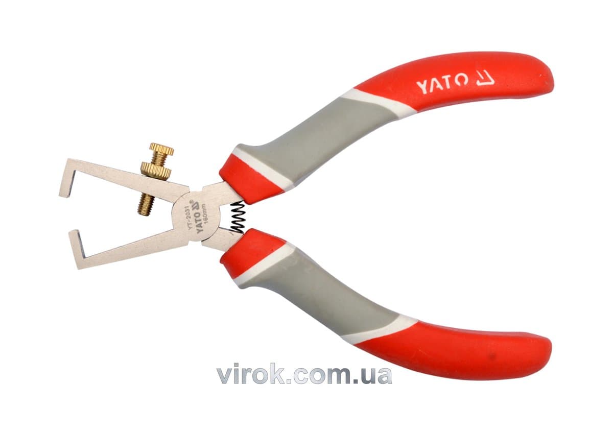 Щипці для зняття ізоляції YATO : нікельовані, L= 160 мм [6/60]