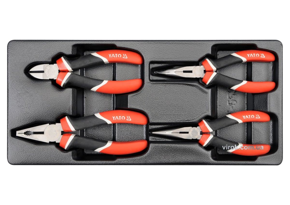 Вклад до інструментальної шафи YATO, набір кліщів 4шт. [8]