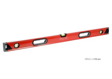Рівень алюмінієвий YATO : L= 100 см. 3 капсули, 2 ручки [10/20/300]