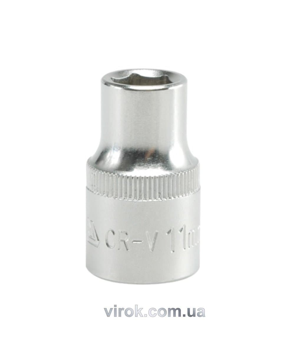 Головка торцева 6-гранна YATO : квадрат 1/2", М= 11 мм, L= 38 мм [12/120/240]