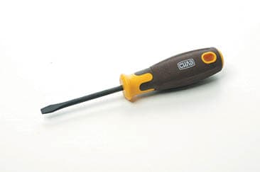 Викрутка шліцева композитна рукоятка CrV SL5x75мм (плоска) (воронена) СИЛА