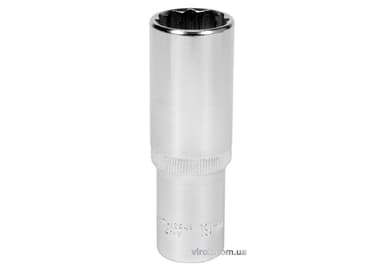 Головка торцева 12-гранна YATO : подовжена, квадрат 1/2", М= 19 мм, L= 77 мм [12/60/120]