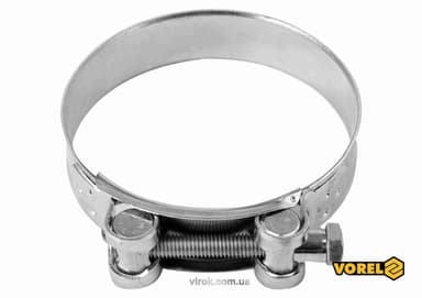 Хомут сталевий, з гвинтовим затискачем GBS W1 VOREL : Ø= 98-103/ 24 мм, оцинкований [100]