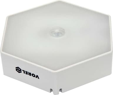 Лампа нічна з датчиком руху VOREL: живлення від 3хААА батарейок, діодна, 1Вт, 50 Lm, з магнітом [25]