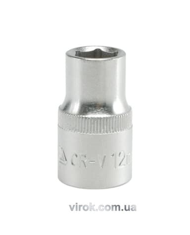 Головка торцева 6-гранна YATO : квадрат 1/2", М= 12 мм, L= 38 мм [12/120/240]