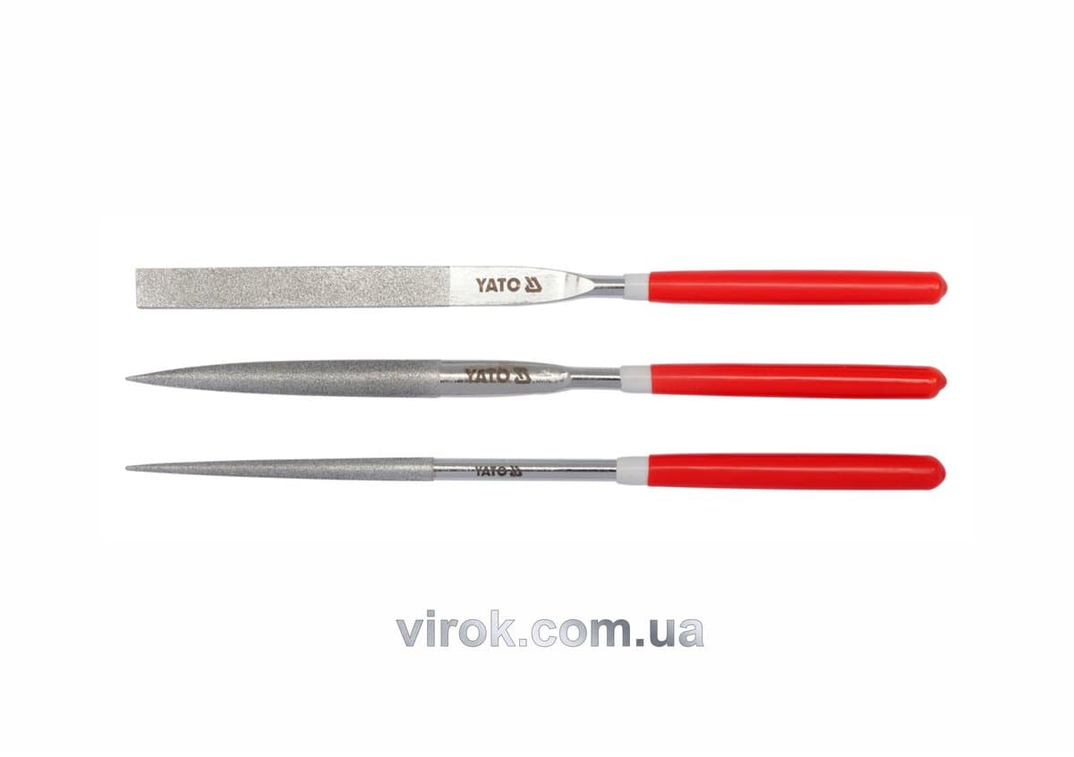 Надфіль алмазний YATO Набір, 5х180х70мм 3пр. [15/150]