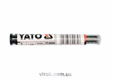 Стержень графітний YATO : "HВ", чорний для олівця автомата. 5 шт. [20/1000]