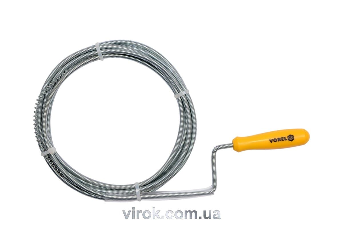 Трос пружний для чистки каналізаційних труб VOREL, Ø= 5 мм, l= 1,5 м [20/80]
