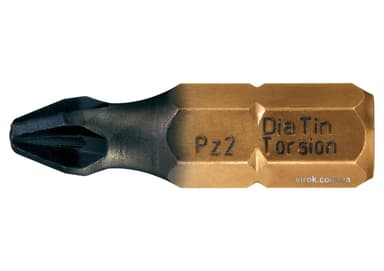 Насадка викруткова USH DIATIN : Pozidriv PZ1 x 25 мм. титанова, алмазне напилення. Уп. 10 шт